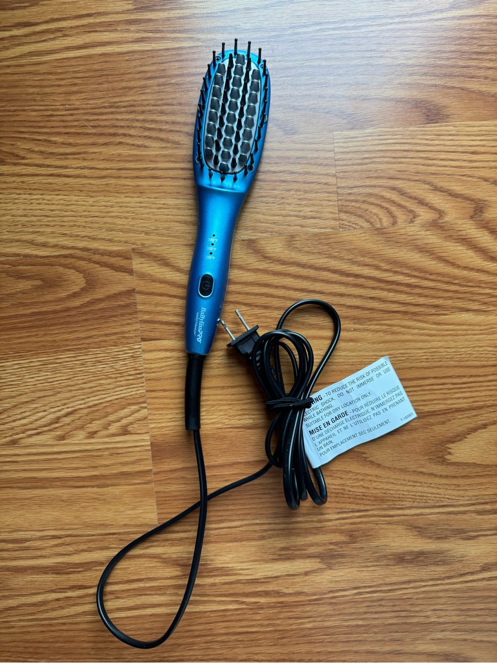 BaBylissPRO Compact Nano Titanium Blue Electric Hair Straightening Brush